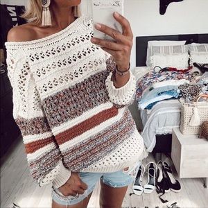 Zara Blogger Favorite Oversized Striped Contrast Sweater